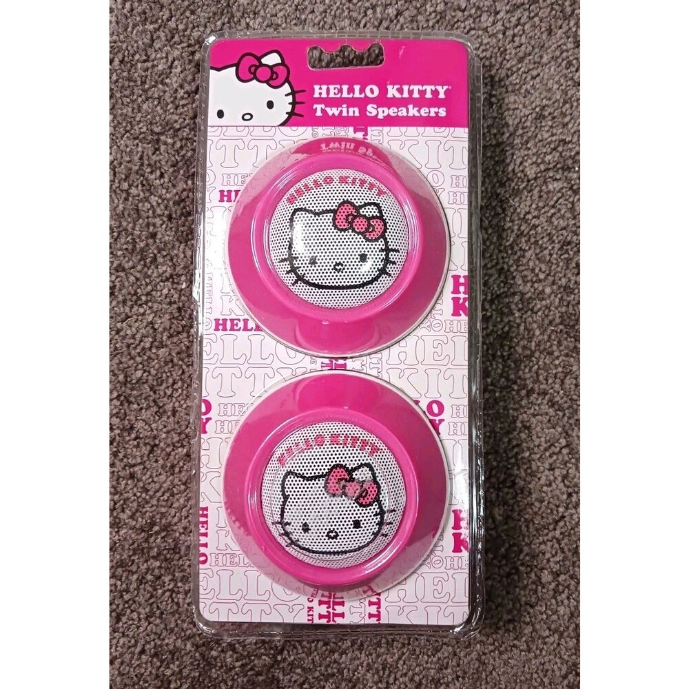 NEW Sanrio Hello Kitty Twin Speakers iPod iPhone Laptop Gaming Device Compatible